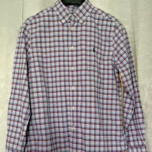 Polo by Ralph Lauren Men's L/G 14-16 Plaid Button-Down Shirt for Casual, Preppy